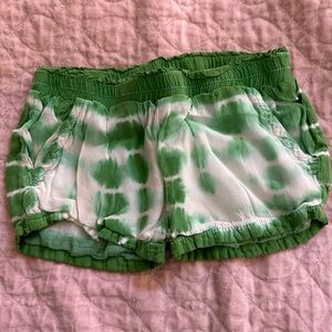 Peek silky tie dye shorts 18-24 month